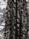 INTO THE EAST 25 Autumn and Winter Silk and Linen Totem Suspender Skirt ITE-E1DGSS012CF21DS-KA Brown
